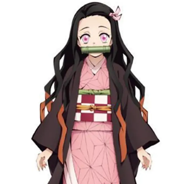Cosplay peruk demon slayer gradient långt hår syntetisk peruk W> Peruker