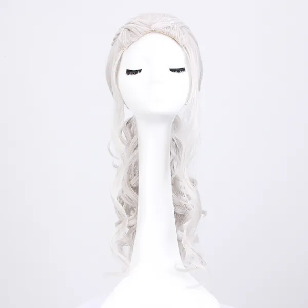 ##/Cosplay peruk för kvinnor, Daenerys peruk lång blond lockig Kha##/> Peruker
