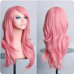 Otego Cosplay Peruk inkl. peruknät & löshårskam Rosa><noscript><img width=