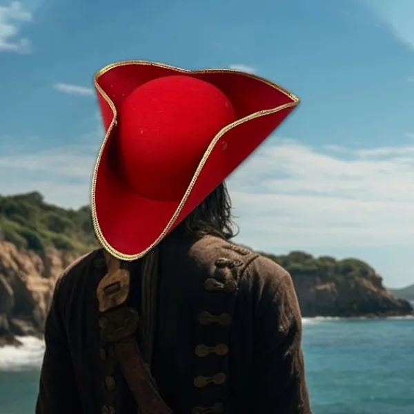 unbranded Cosplay pirathatt - Medeltida sjörövar kapten kostymtillbehör för män och kvinnor> Huvudbonader
