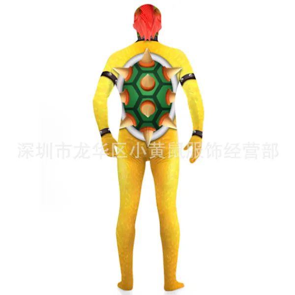 Cosplay Super Mario Bros Bowser Yoshi Mask Jumpsuit Vuxen Barn Bodysuit*Kostym -FA- Adult L(160)> Dräkter