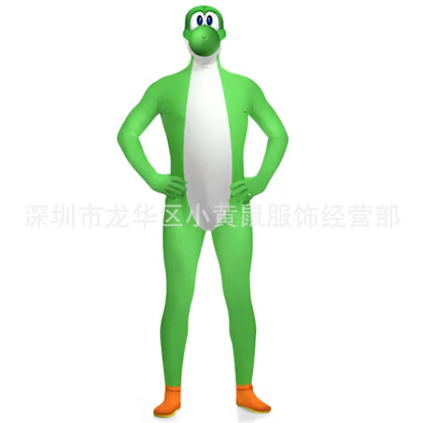Cosplay Super Mario Bros Bowser Yoshi Mask Jumpsuit Vuxen Barn Bodysuit*Kostym -FA- Adult L(160)> Dräkter