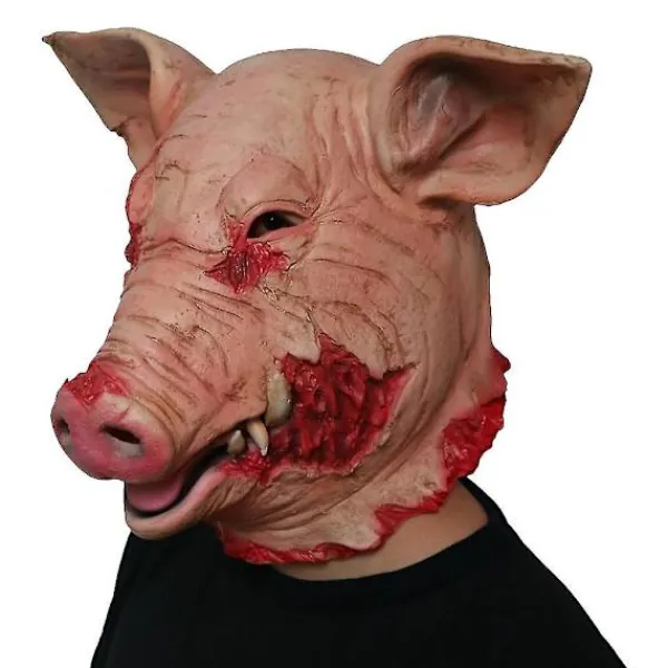 unbranded Cosplay-mask Cosplay-tillbehör Halloween Cosplay-dräkt Gris huvudmask Halloween Läskig mask Läskig djurmask> Masker