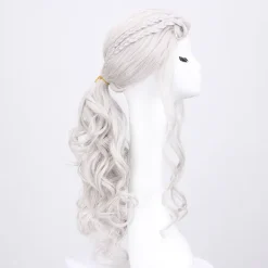 Cosplay-peruk för kvinnor, Daenerys-peruk lång blond lockig Khaleesi> Peruker