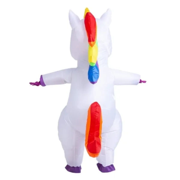 Creations Uppblåsbar Enhörningsdräkt Full Body Unicorn Air Blow-up Deluxe Halloween-dräkt - Vuxenstorlek 150-190 cm> Dräkter