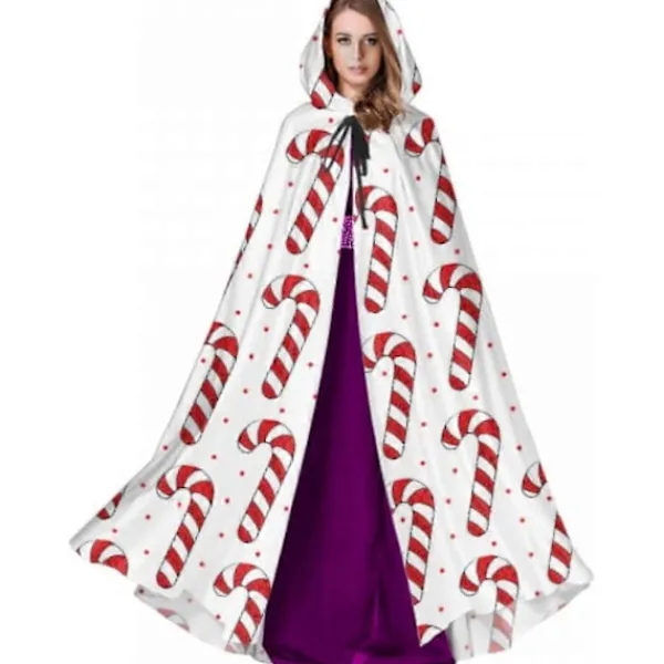 D479 Julgranskarameller Kappa Mantel Män Flickor Klänning Kappa Mantel 150cm För Jul Halloween Cosplay Kostymer HYG479> Dräkter