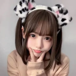 Dalmatinska hundöron Pannband - Puppy Ears Pannband Fluffig kostym Vuxen Barn Dalmatiner Klä upp för Halloween Hundfest Cosplay><noscript><img width=