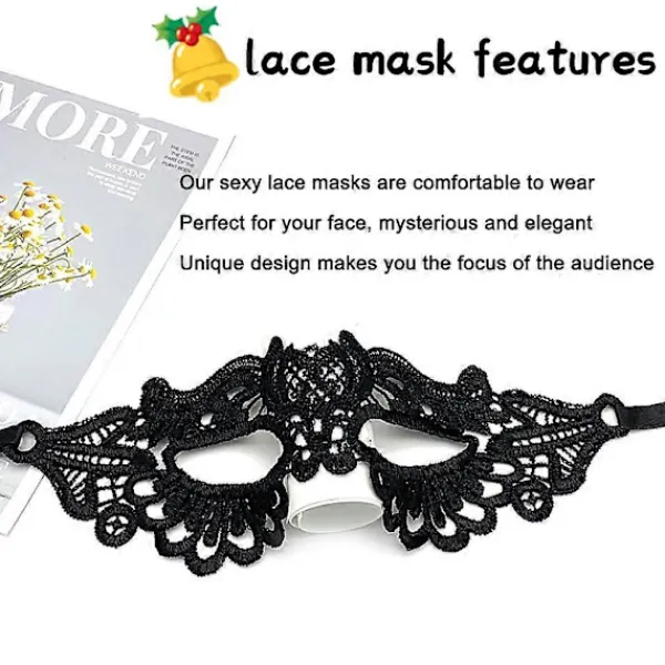 unbranded Dammask med spets, venetiansk maskeradboll, sexig venetiansk maskeradkarnevalfestboll ansiktsmaskeradmask> Masker