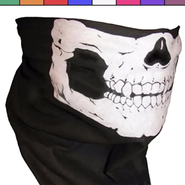 Awendela Dödskallemask - Buff - Paintball - Scarf - Bandana - Halsduk - Skidmask - Flera färgval one size> Masker