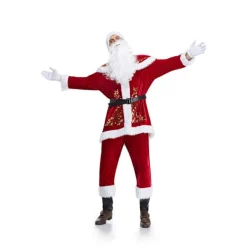 Holocky 8-delad Jultomte Kostym för Herrar - Festkläder för Julen 2XL> Dräkter