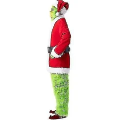 7-delars Grinch-dräkt för julcosplay för vuxna, jultomtedräktset + Mask A-WELLNGS Mask Endast Mask Endast Mask Endast 3XL> Dräkter