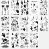 INF 14-delat temporärt tatueringsset> Smink