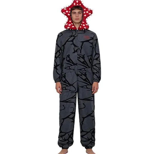 Demogorgon Kostym Onesie - Stranger Things Fleece Pyjamas, Varma Halloween Jul Sovkläder M> Dräkter