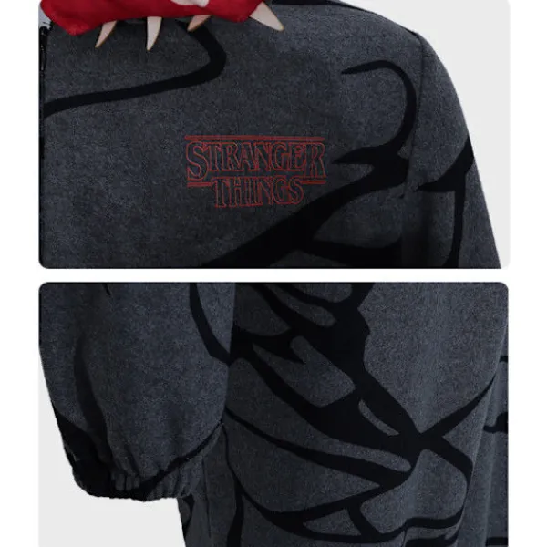 Demogorgon Kostym Onesie - Stranger Things Fleece Pyjamas, Varma Halloween Jul Sovkläder M> Dräkter