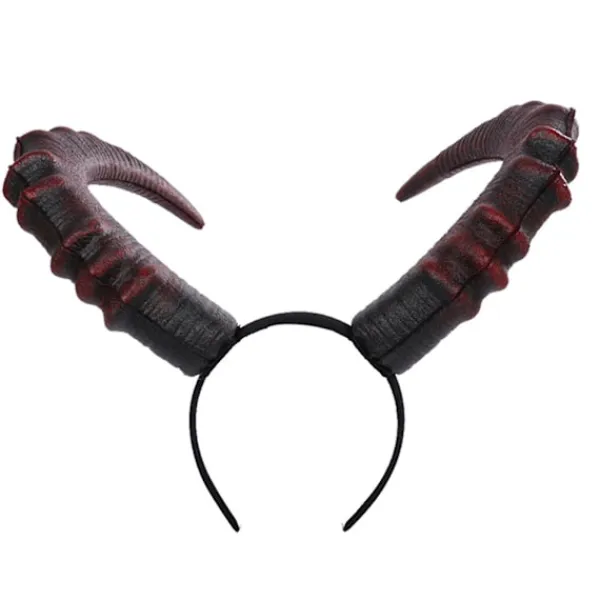 Demon Horns Huvudband Rolig Påsk Hårbåge Personlig Gotisk Hårtillbehör-4> Huvudbonader