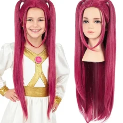 Demon Hunters Kostym Rumi Mira Zoe Realistisk Anime Cosplay Peruk för Konvent Ros{KPO}> Peruker