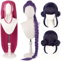 AIZHENCHEN Demon Hunters Kostym Rumi Peruk Realistisk Anime Cosplay Peruk för Cosplay Konvent {AZC}><noscript><img width=