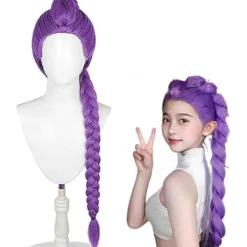 Demon K-pop Hunters Kostym Rumi Peruk Mira Zoe Realistisk Anime Cosplay Peruk för Cosplay-konvent Lila Rumi child> Peruker