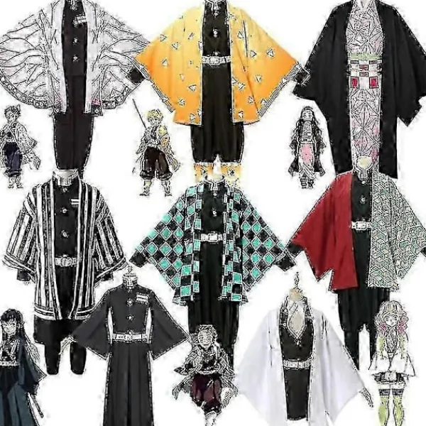 Demon Slayer Cosplay Kostymset Vuxen Tanjiro Nezuko Kostym Kochou Shinobu> Dräkter