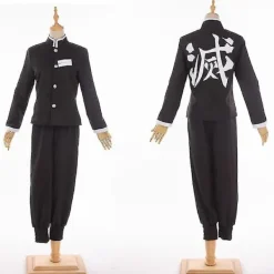 Demon Slayer Kimetsu No Yaiba Tanjirou Kamado Cosplay Kostym Kimono Jul Anime Uniform Set för vuxna och barn 7-delars set 7-delars set-FM- M | Fyndiq> Dräkter