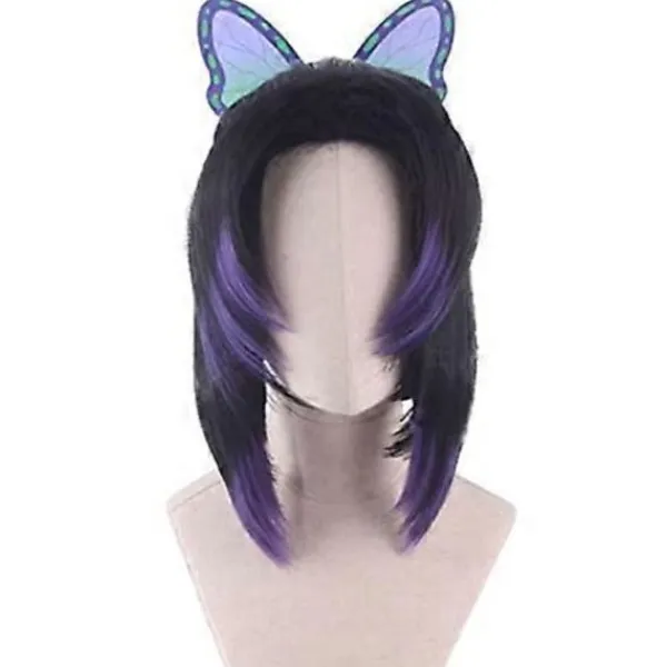 Demon Slayer Kochou Shinobu Cosplay Kostym Peruk-FS-> Dräkter