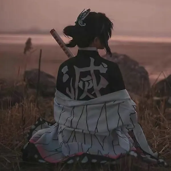 Demon Slayer Kochou Shinobu Cosplay Kostym Peruk> Dräkter