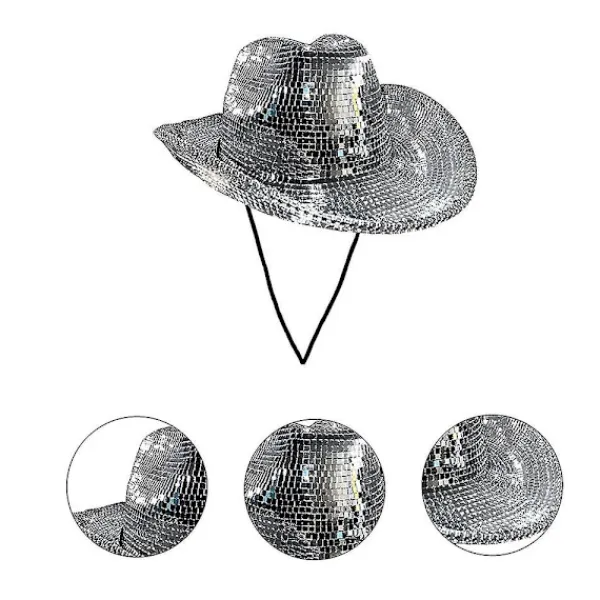 Discokula Cowboyhatt, Spegelkula Cowboyhatt, Möhippa Sällskapshatt> Huvudbonader