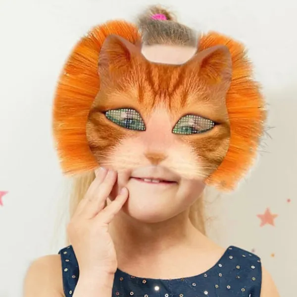 LEIGELE DIY Therian Maskeradkit Katt Räv Djuransikte Kudde med Päls Halloween Rollspel Rekvisita för (LGL) C> Masker