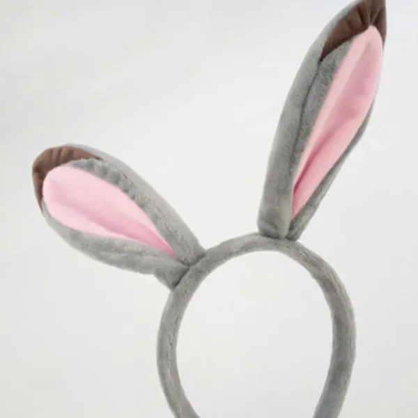 FMYSJ Djuröron Pannband och Svans för Kvinnor Flickor Halloween Julfest Söta Huvudbonader Hårprydnad Cosplay Vuxen Kostym (FMY)> Huvudbonader