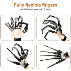 3D-ledade fingerförlängningar Halloween-fingerdekoration, vänster><noscript><img width=