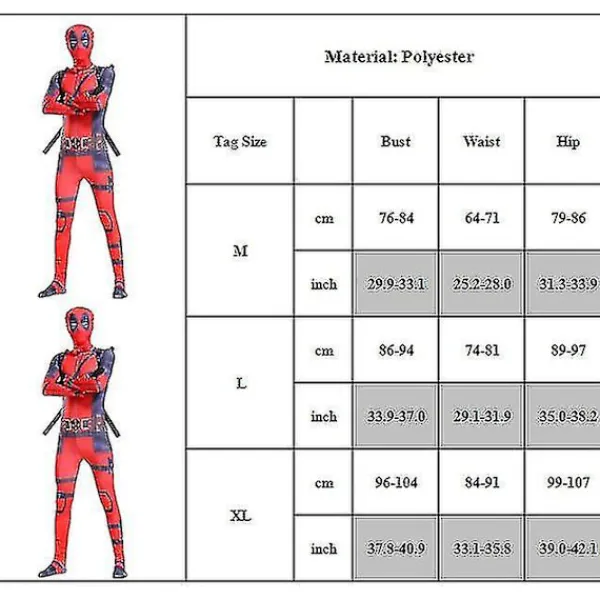 Dräkter för Vuxna Rollspel Bodysuit Jumpsuit Mask X-rygg Bälte Set Klä Upp L> Dräkter