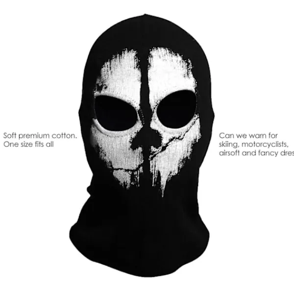LAIQIANKUA Dww-ghost Mask - Balaclava Motorcykel Paintball One Size Färg Svart> Masker