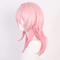 /EA/1 st Lång Rosa Rak Peruk för Honkai Star Rail 7 Mars Cosplay> Peruker