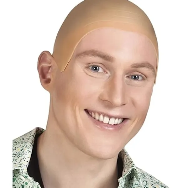 /EA/Kal latexperuk för karneval, halloween och möhippor/svensexor, skallig peruk för kostym> Peruker