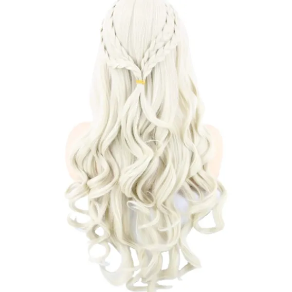 EURL (ee)1 st Cosplay Peruk Kvinnor, Daenerys Peruker Lång Lockig Blond Khaleesi W> Peruker