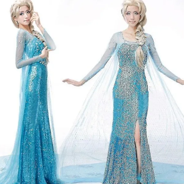 Elsa Klänning Vuxen Dam Kostym 2XL> Dräkter