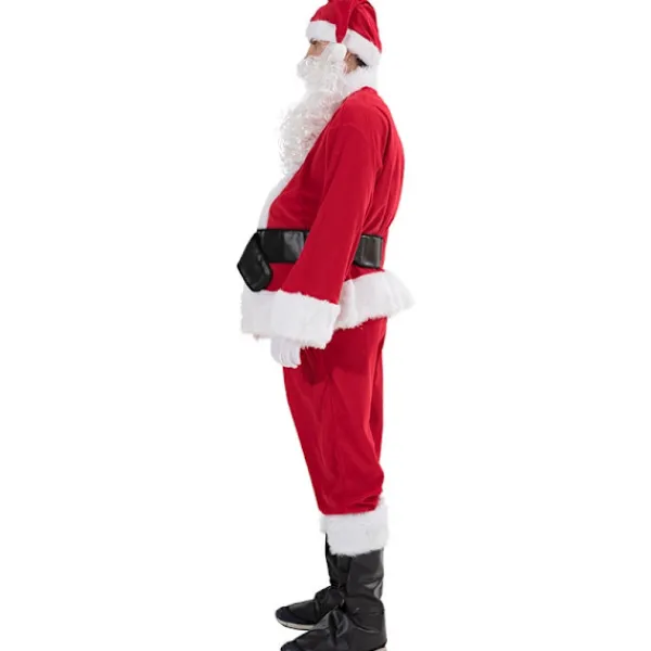 En komplett 7-delars tomtekostym, lämplig för vuxna som vill rollspela som jultomte, inklusive tomtar. xl puls (180-195cm)> Dräkter