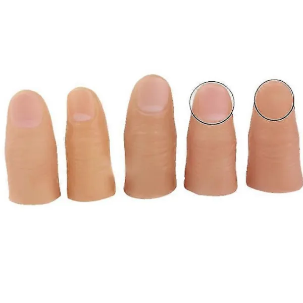 LBJ Falsk tumme 5 st Finger Magic Trick Falsk Mjuk Tumtopp Närbild Scenshow Prop Skämt Leksak S> Smink