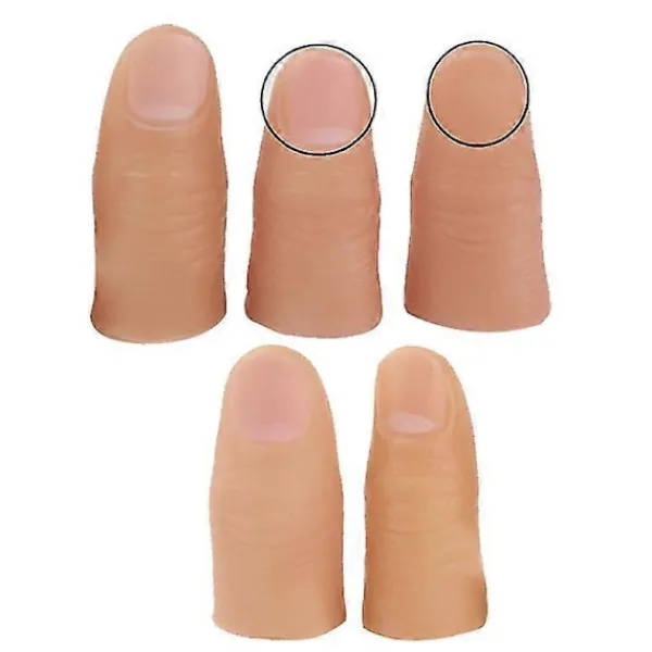 LBJ Falsk tumme 5 st Finger Magic Trick Falsk Mjuk Tumtopp Närbild Scenshow Prop Skämt Leksak S> Smink
