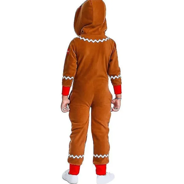 AIZHENCHEN Familjens mysiga pepparkaksgubbe-jumpsuit för män, bekväm pepparkaksgubbe-onesie för julen - Perfekt barn 150CM-max barn 150CM> Dräkter