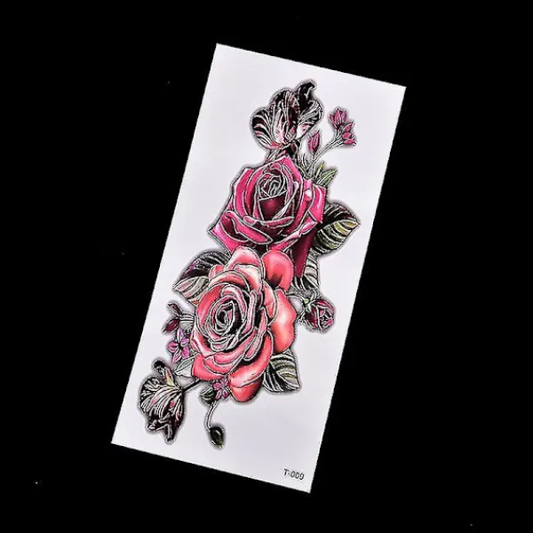 Fashion Fake Temporary Tattoo Sticker Rose Flower Arm Body Waterproof Women Art> Smink