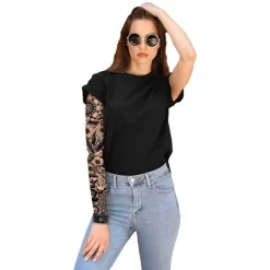 Fiestas Guirca Tatuering Arm Sleeves One Size Beige/Svart One Size> Smink