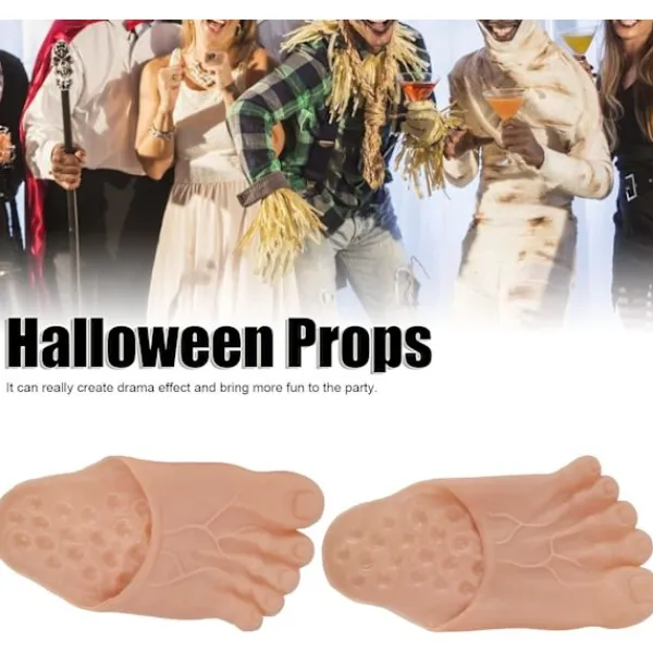 NeunWolken Fotslippers, cosplay hulk tofflor Halloween, enorma fötter kostym maskerad rekvisita, brun 36-42 yards> Tillbehör
