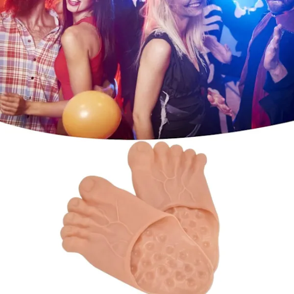 NeunWolken Fotslippers, cosplay hulk tofflor Halloween, enorma fötter kostym maskerad rekvisita, brun 36-42 yards> Tillbehör