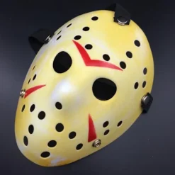 Fredagen den 13:e Jason Mask för Halloween och fest - Gul/Röd Gul> Masker