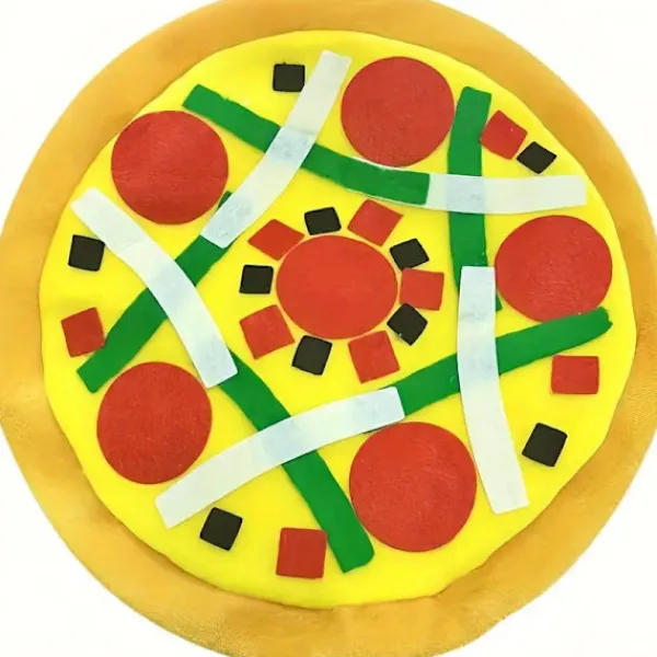 Funky Pizza-hatt för fester och evenemang - Perfekt för jul, Halloween, Thanksgiving, påsk - Polyester-festtillbehör, nyår, scendekoration> Huvudbonader