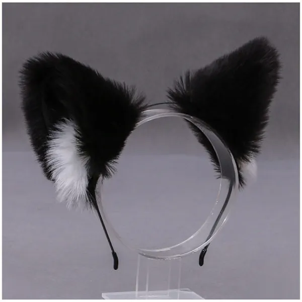 /#/Furry Animal Cat Ears Headband Cat Headpiece Halloween Cospl/#/> Huvudbonader