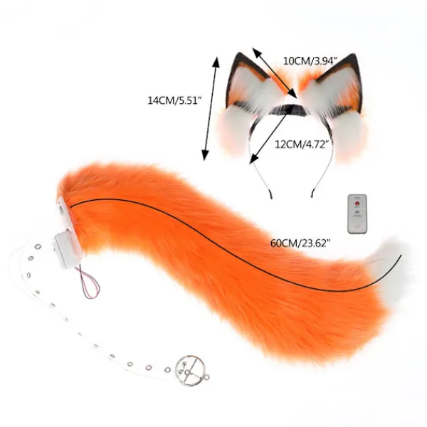 Furry Anime Hårband Rörliga Djuröron Pannband Maskeradfest Tillbehör> Huvudbonader