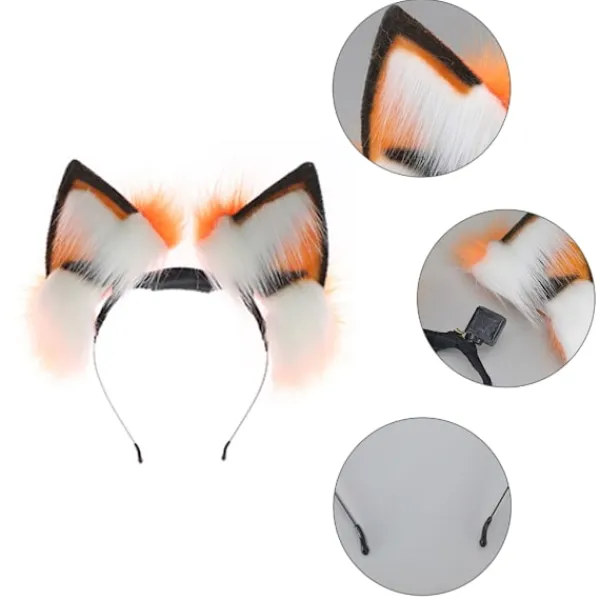 Furry Anime Hårband Rörliga Djuröron Pannband Maskeradfest Tillbehör> Huvudbonader