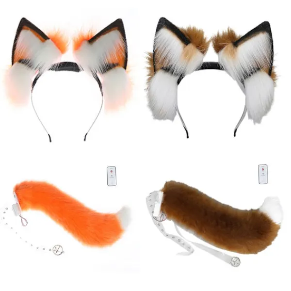 Furry Anime Hårband Rörliga Djuröron Pannband Maskeradfest Tillbehör> Huvudbonader